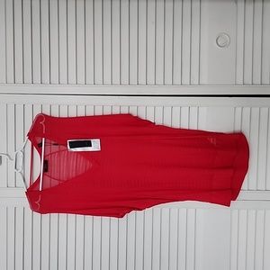 Esprit delicate cover up in sheer red